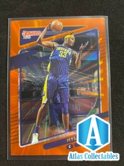 2021-22 Panini Donruss Myles Turner Orange Holo Laser #34 Pacers
